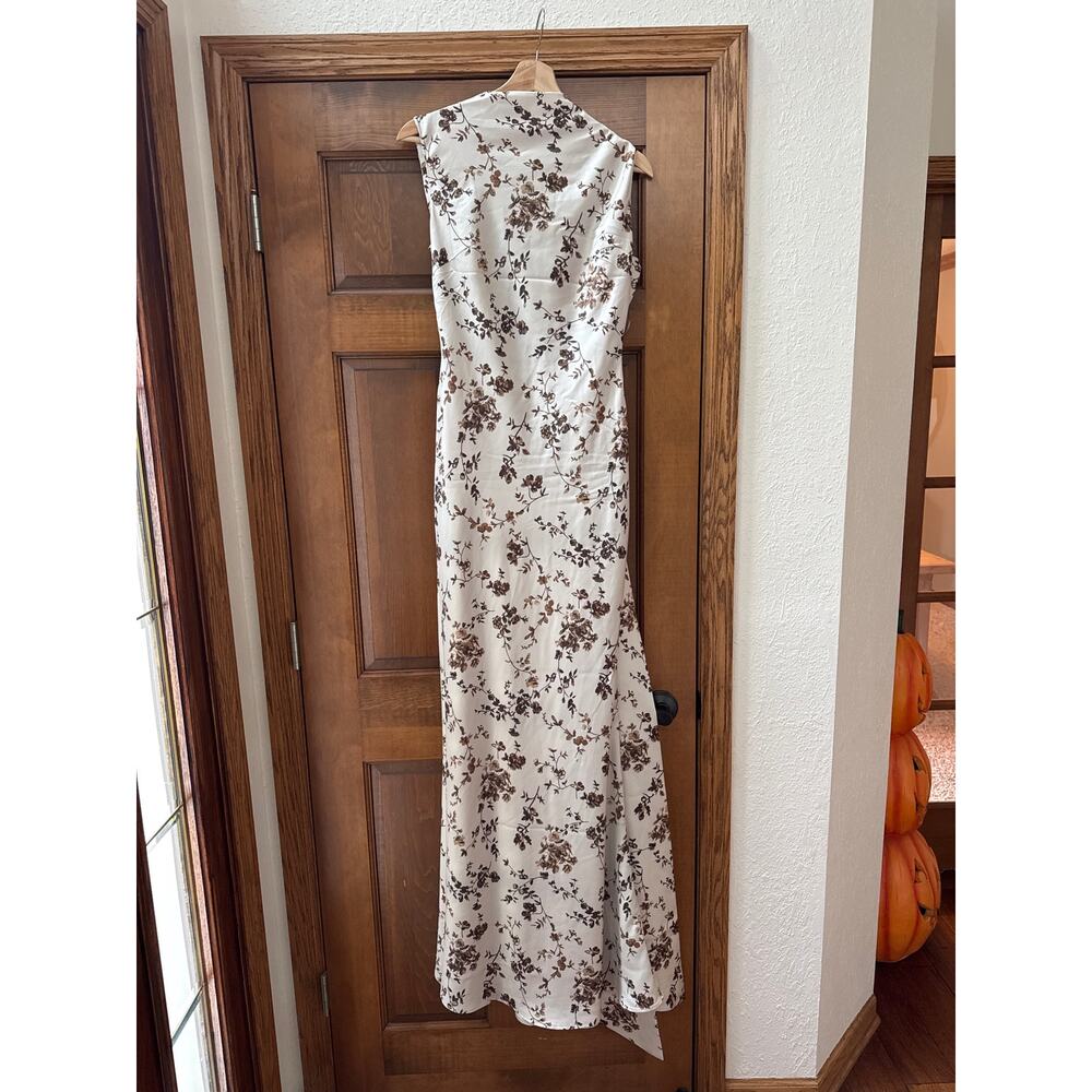 SAU LEE Callie Gown in Beige Multi Floral Size 8 NEW - Picture 2 of 7